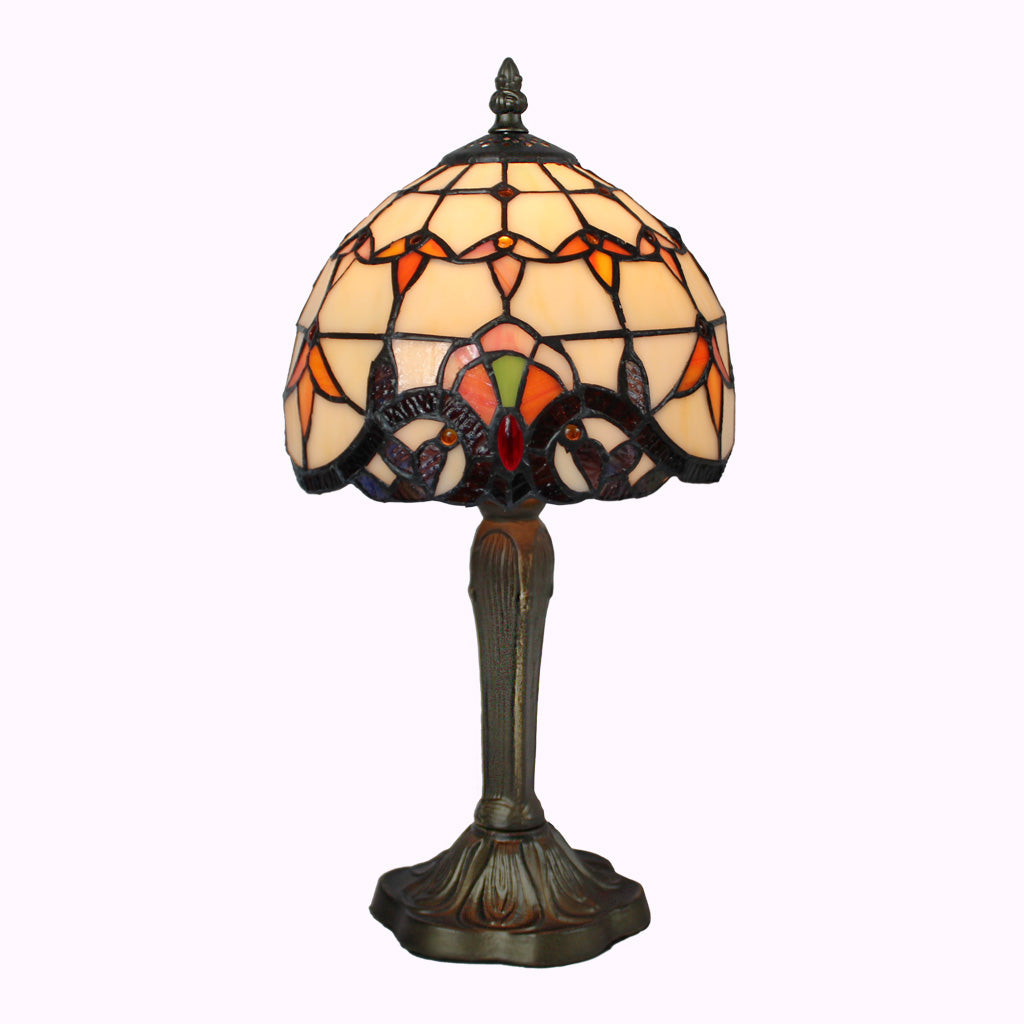 Amber Baroque Tiffany Accent Lamp