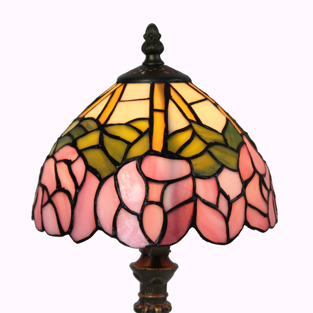 Cabbage Rose Tiffany Table Lamp