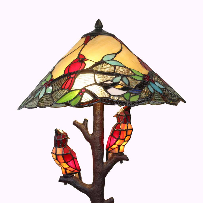 Cardinals and Friends Tiffany Table Lamp – Memory Lane Lamps