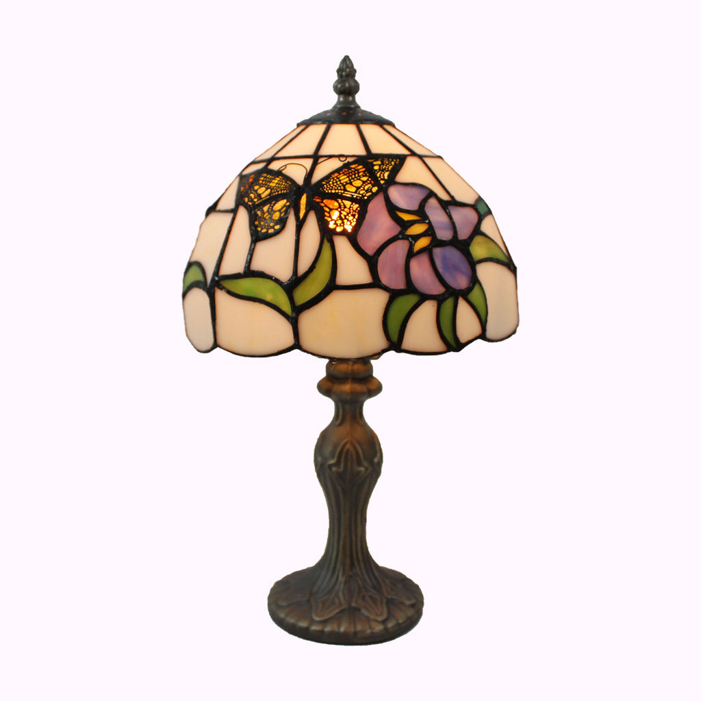 Golden Butterfly Tiffany Accent Lamp