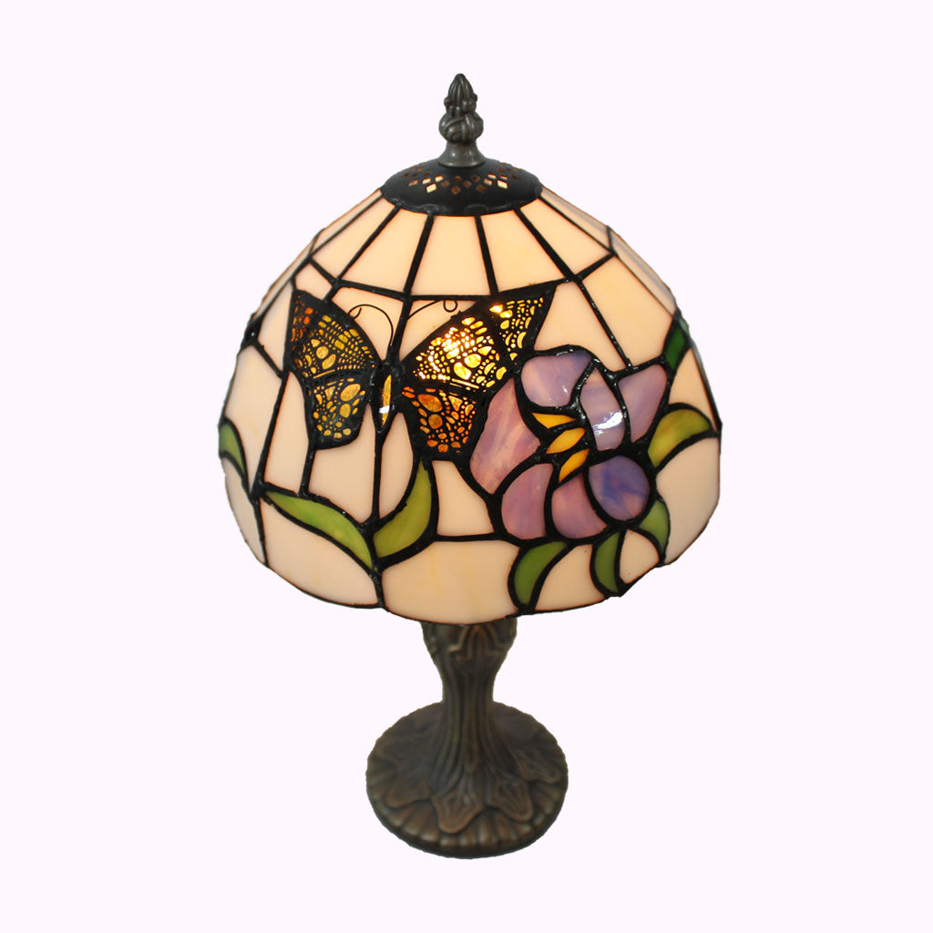 Golden Butterfly Tiffany Accent Lamp