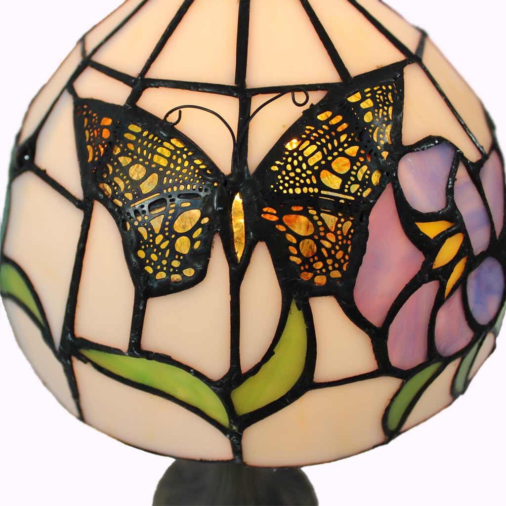 Golden Butterfly Tiffany Accent Lamp