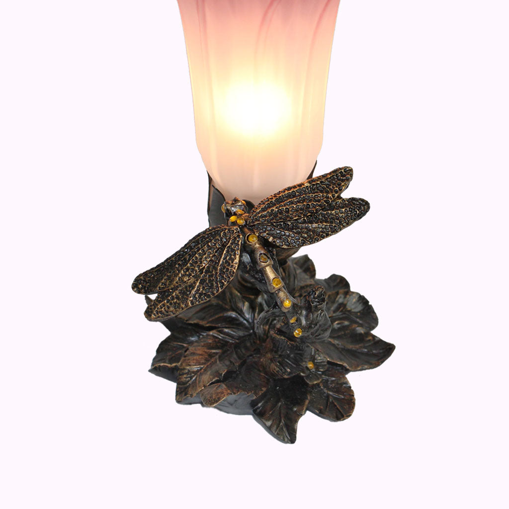 Jeweled Dragonfly Sculptured Bronze Lamp from Memory Lane Lamps