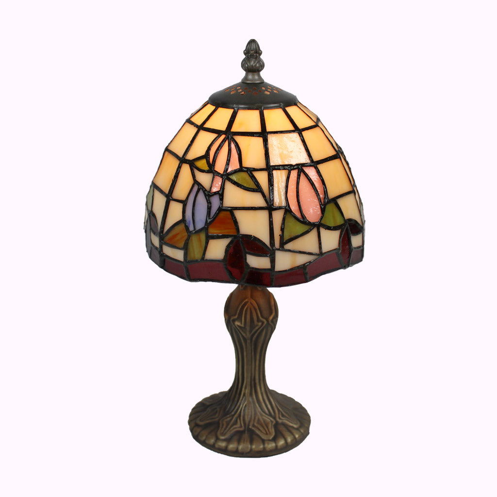 Colorful Tulips Tiffany Accent Lamp