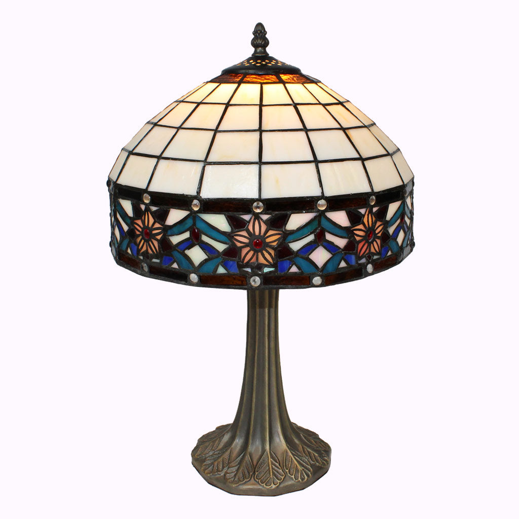 Star Ribbon Border Tiffany Table Lamp