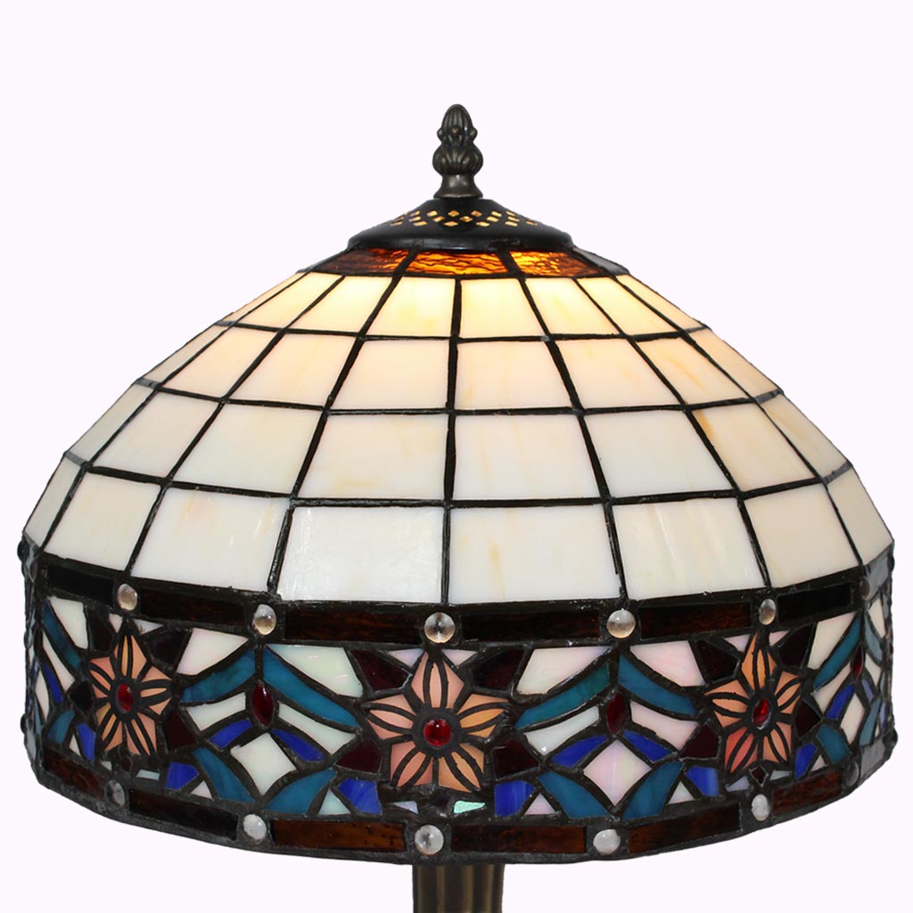 Star Ribbon Border Tiffany Table Lamp